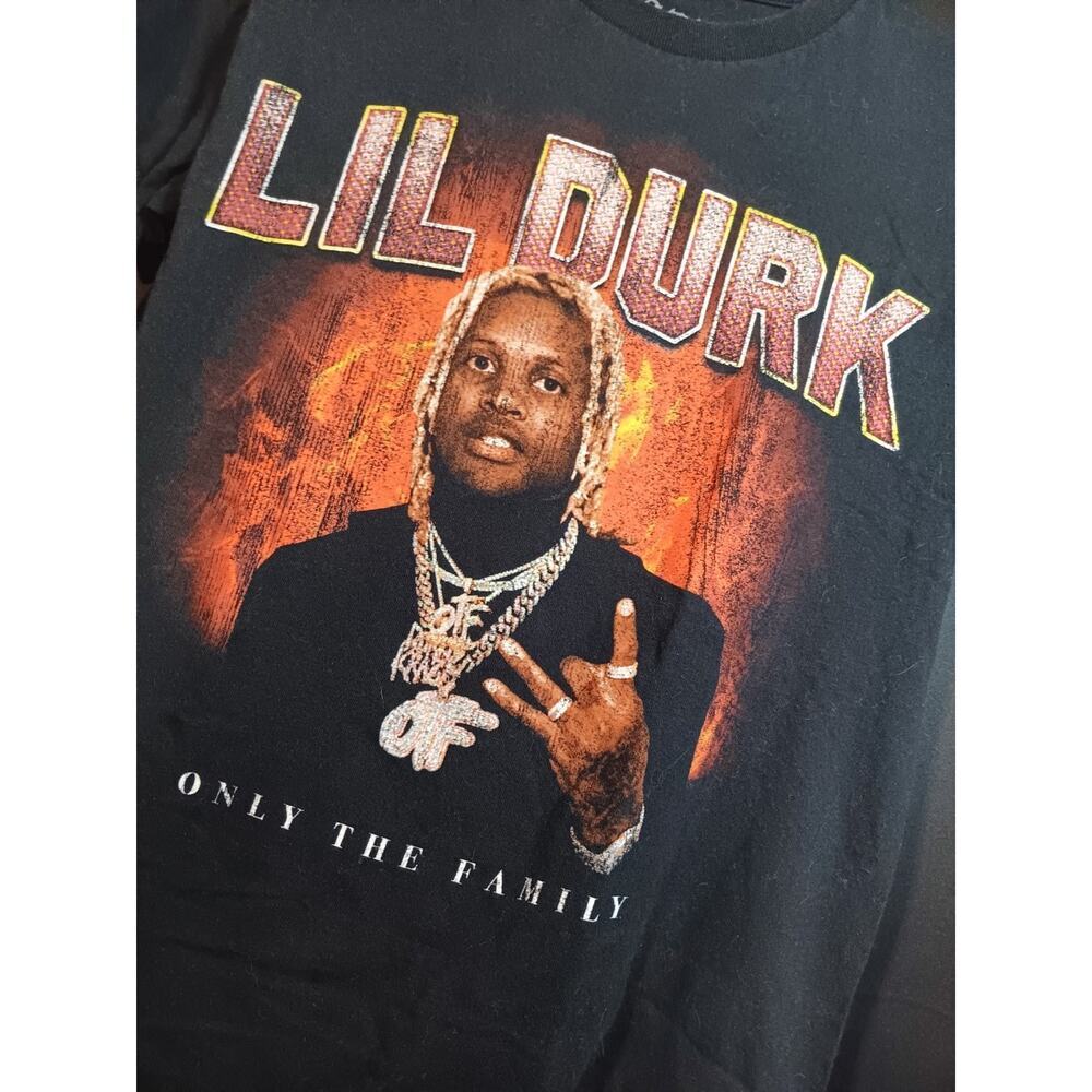 Lil Durk Graphic T Shirt Small Black OTF Only In The Family Rap Hip Hop Tee